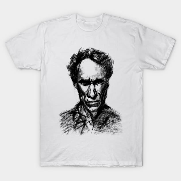 Clint Eeastwood Dirty harry illustration T-Shirt by Corvons